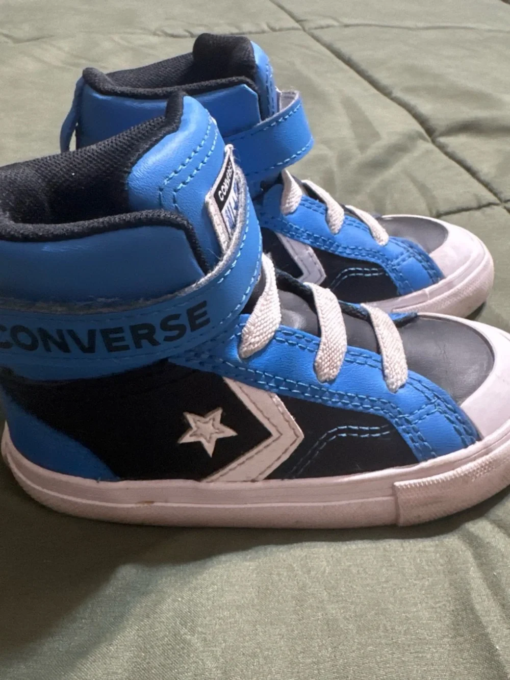 Converse Kids Blue and Black High-Top Sneakers